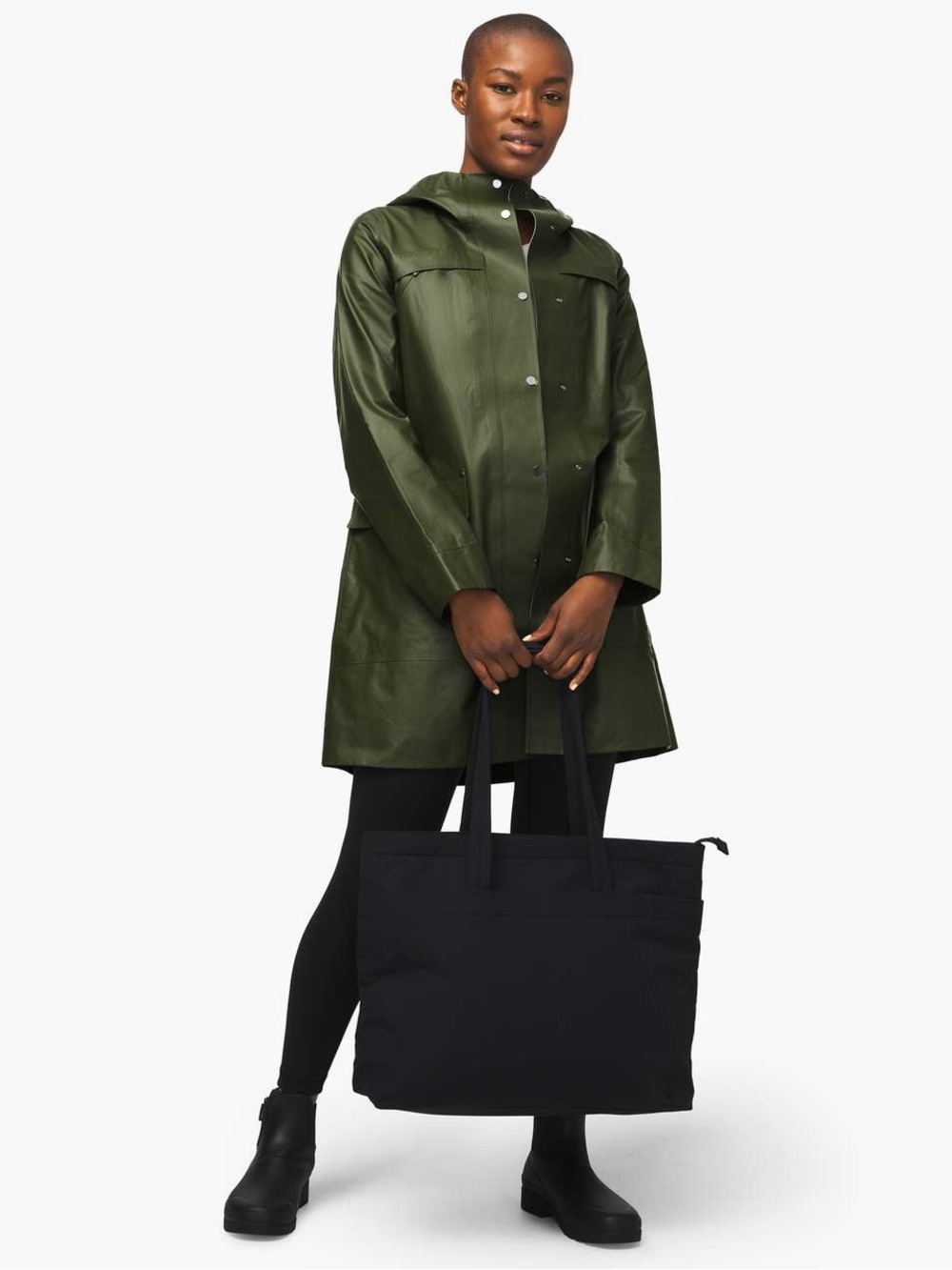 lululemon athletica Olive Green Hooded Raincoat